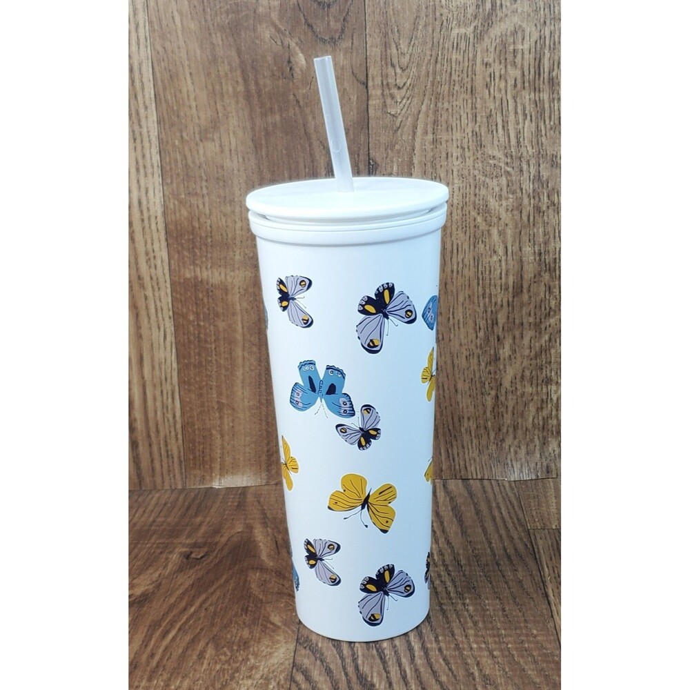 Room Essentials Butterfly Tumbler 22oz NWT
